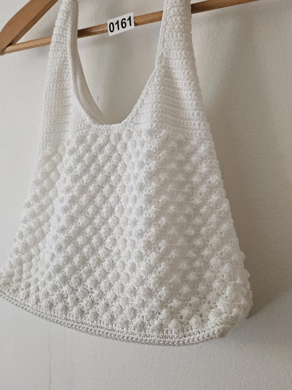 Cato White Crochet Hobo Bag 161